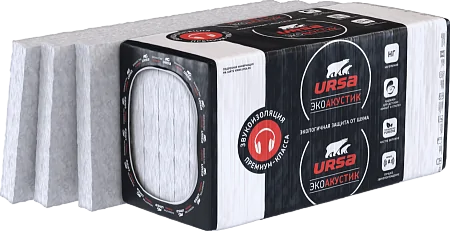 Урса PureOne Экоакустик плита (10*1250*610*50) 7,6м2; 0,381м3 (32) 2098017