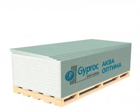 Гипсокартон Gyproc Аква Оптима 12,5*1200*1950