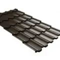 Металлочерепица Grandline Kvinta plus 3D резом 0,5 Satin RR 32 темно-коричневый