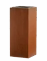 Кашпо TREEZ Effectory — Corten Steel — Высокий куб — Кортеновская сталь — Бархатистая окись