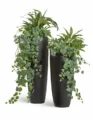 Кашпо TREEZ Effectory — Black Stone — Высокий конус Design — Антрацит
