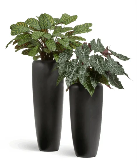 Кашпо TREEZ Effectory — Black Stone — Высокий конус Design — Антрацит