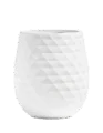 Кашпо TREEZ ERGO — Diamond — Округлая чаша — Белый камень