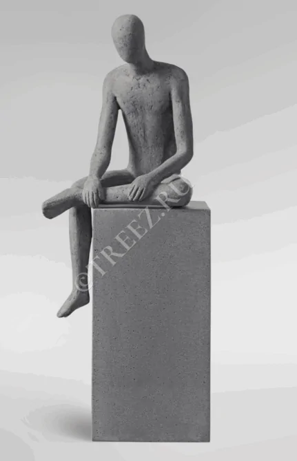 Скульптура TREEZ Effectory — Philosopher’s Stone — Спокойствие — Дымчато-серый песок