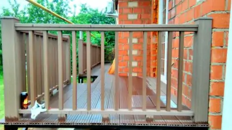 Перила ДПК Terrapol Классик 86х31х3000 Дуб Севилья